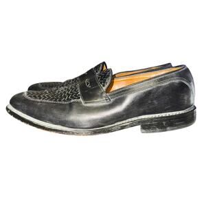 Allen Edmonds Foley Loafers Men's Size 10 D Black Leather Dress Shoes Woven